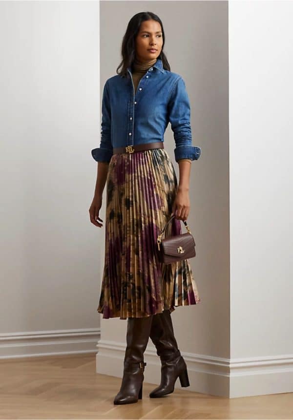 Clothing LAUREN RALPH LAUREN SUZU KNEE A LINE SKIRT