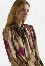 Clothes LAUREN RALPH LAUREN KLARYCE LONG SLEEVE BUTTON FRONT SHIRT