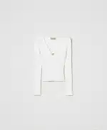 Clothes TWINSET FITTED JUMPER WITH OVAL T LOGO