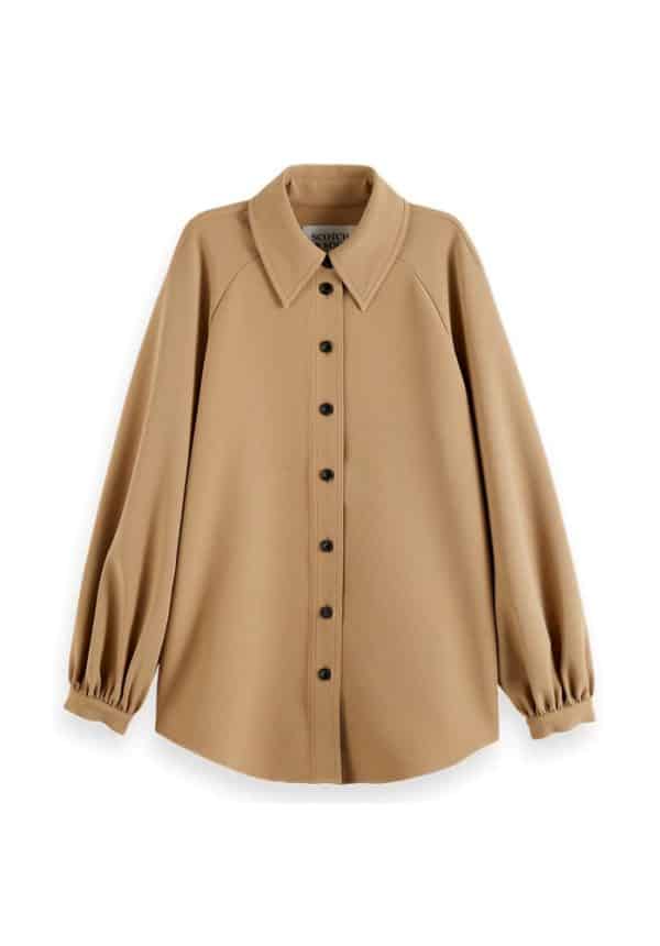 Clothes SCOTCH & SODA CREPE PEASANT SLEEVE OVERSHIRT