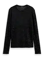 Clothing SCOTCH & SODA BURN OUT AOP LONG SLEEVE TSHIRT