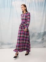 Clothes WE ARE RUCHED JERSEY DRESS PIED-DE-POULE