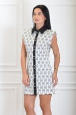 Clothing AVANT GARDE LIGHT GREY MINI DRESS