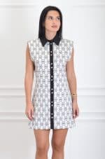 Clothing AVANT GARDE LIGHT GREY MINI DRESS