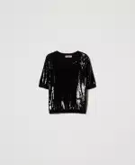 Clothing TWINSET JUMPER WITH FULL SEQUIN EMBROIDERY