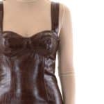 Clothing MY T FAUX LEATHER CROCO MIDI DRESS