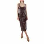 Clothing MY T FAUX LEATHER CROCO MIDI DRESS