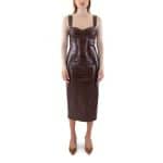 Clothing MY T FAUX LEATHER CROCO MIDI DRESS