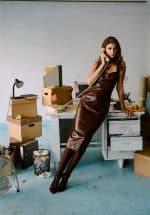 Clothing MY T FAUX LEATHER CROCO MIDI DRESS