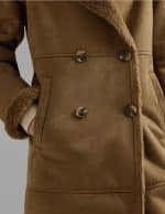 Clothing LAUREN RALPH LAUREN FAUX FUR & FAUX SUED COAT