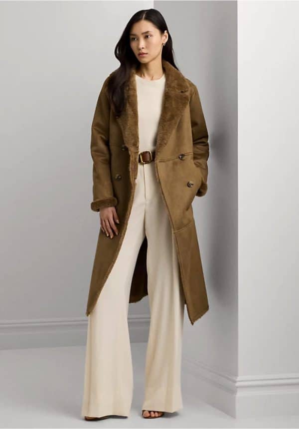 Clothing LAUREN RALPH LAUREN FAUX FUR & FAUX SUED COAT