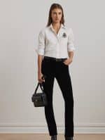 Clothing LAUREN RALPH LAUREN CLASSIC FIT BEADED CREST SHIRT