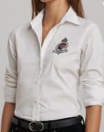 Clothing LAUREN RALPH LAUREN CLASSIC FIT BEADED CREST SHIRT