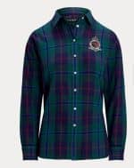 WINTER SALES LAUREN RALPH LAUREN RELAXED FIT BLACK WATCH PLAID SHIRT