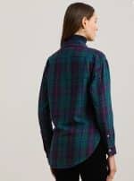 WINTER SALES LAUREN RALPH LAUREN RELAXED FIT BLACK WATCH PLAID SHIRT