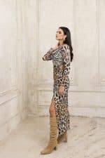 Clothes OPEN FASHION CUT OUT ANIMAL PRINT DRESS