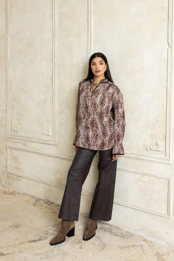 Clothes OPEN FASHION ANIMAL PRINT SHIRT
