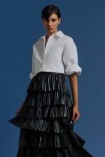 Clothing BE YOU RUFFLED FAUX LEATHER SKIRT