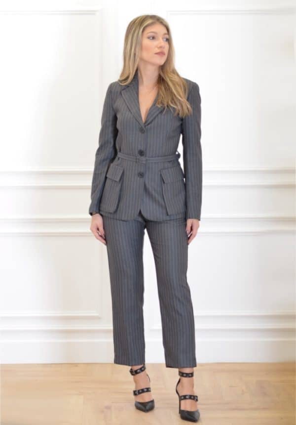 Clothing MARYLEY STRIPED SUIT WITH BELT