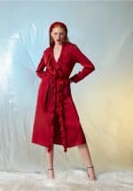 Clothing C MANOLO DRESS WITH RUFFLE