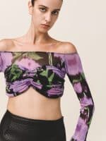 Clothes LOVE + ALICIA AURORA MESH CROP TOP