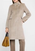 Clothing CHIARULLI FERONIA CHEVRON WOOL ONE BUTTON COAT