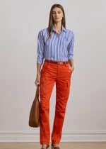 Clothing LAUREN RALPH LAUREN RELAXED FIT STRIPED BROADCLOTH SHIRT