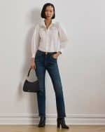 Clothing LAUREN RALPH LAUREN EYELET COTTON BROADCLOTH SHIRT