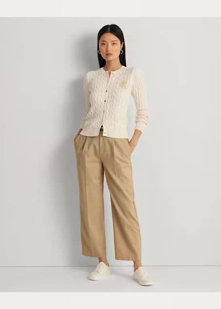 Clothes LAUREN RALPH LAUREN CABLE KNIT COTT CARDIGAN