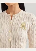 Clothes LAUREN RALPH LAUREN CABLE KNIT COTT CARDIGAN