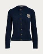 Clothing LAUREN RALPH LAUREN CABLE KNIT COTTON CARDIGAN