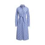 Clothing LAUREN RALPH LAUREN STRIPED TIEFRONT BROADCLOTH SHIRTDRESS