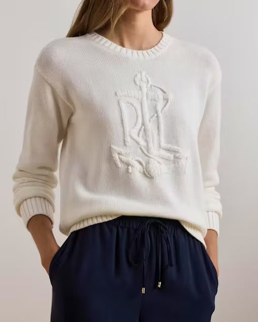 Clothes LAUREN RALPH LAUREN ANCHOR LOGO COMBED COTTON JUMPER