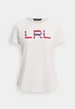 Sales LAUREN RALPH LAUREN COTTON JERSEY BEADED CREW NECK SHORT SLEEVE T-SHIRT