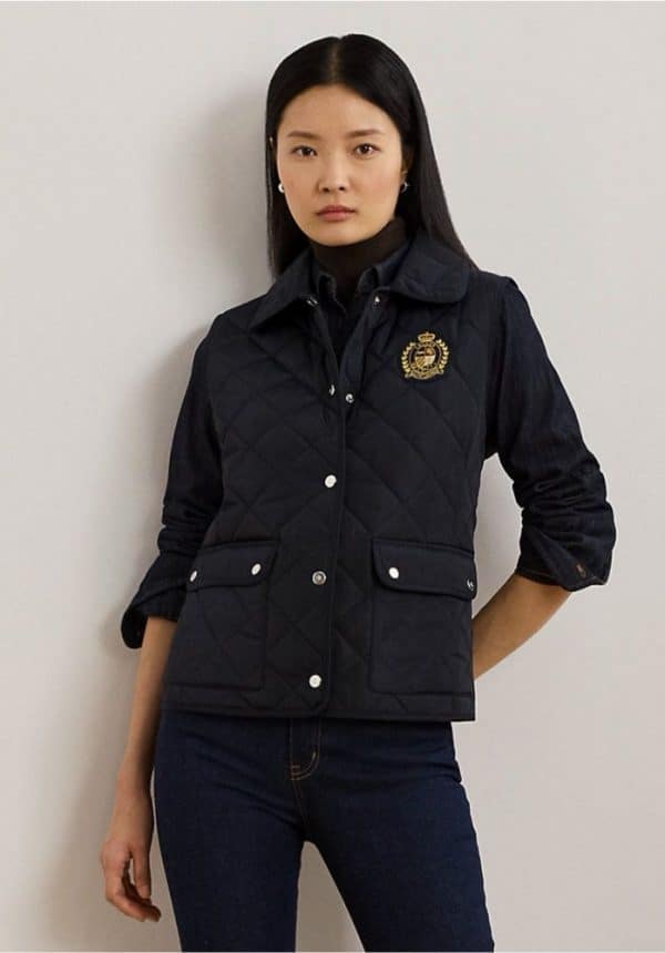 Clothes LAUREN RALPH LAUREN CREST PATCH DIAMOND QUILTED GILET