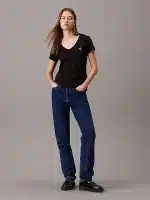 New Collection CALVIN KLEIN JEANS SLIM V NECK T-SHIRT
