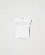 New Collection TWINSET T-SHIRT WITH LACE APPLIQUÉ