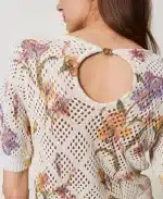 Clothes TWINSET MESH JUMPER WITH FLORAL PRINT