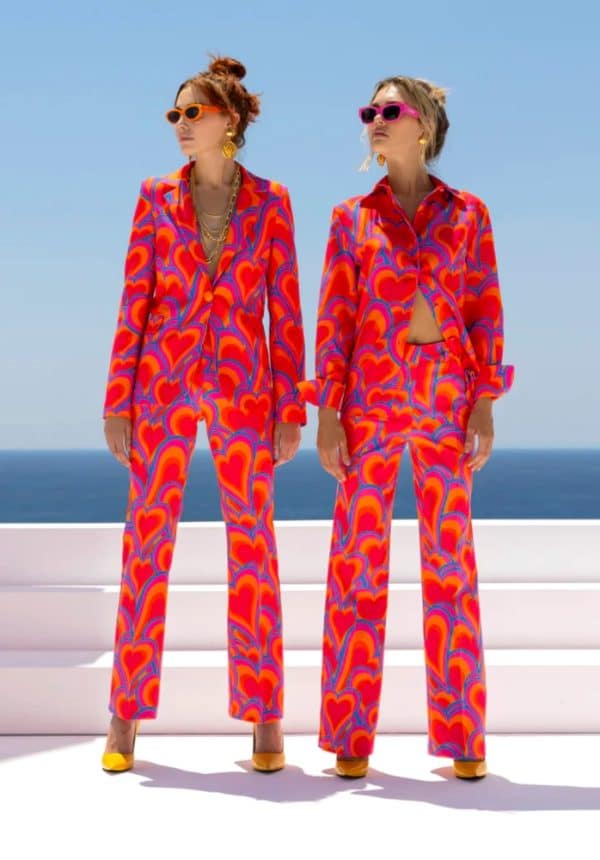 Sales C MANOLO SET WITH PRINT HEARTS