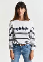Clothing GANT BRETON STRIPED BOAT NECK T-SHIRT