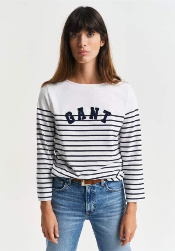Clothes GANT BRETON STRIPED BOAT NECK T-SHIRT