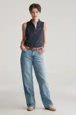 Clothes GANT CONTRAST COLLAR SLEEVELESS PIQUE TOP