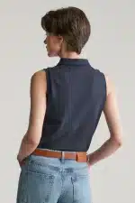 Clothes GANT CONTRAST COLLAR SLEEVELESS PIQUE TOP