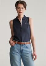 Clothes GANT CONTRAST COLLAR SLEEVELESS PIQUE TOP