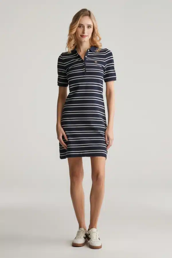 Clothes GANT STRIPE SHIELD SHORTSLEEVED PIQUE POLO DRESS