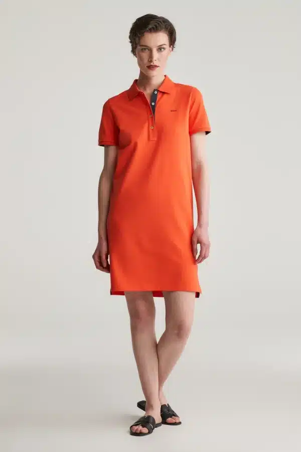 Clothes GANT CONTRAST COLLARED PIQUE POLO DRESS