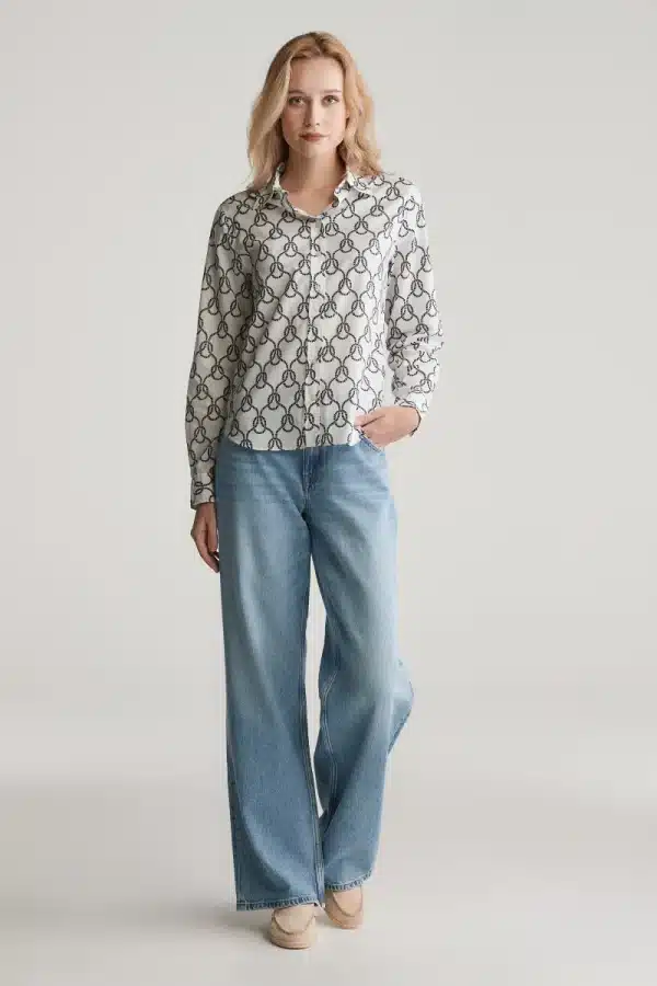 Clothes GANT ROPE PRINT COTTON VOILE SHIRT
