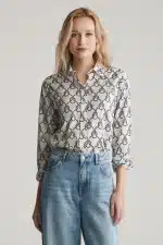 Clothes GANT ROPE PRINT COTTON VOILE SHIRT