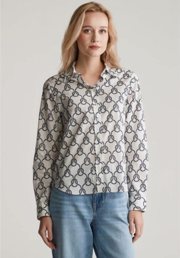 Clothes GANT ROPE PRINT COTTON VOILE SHIRT