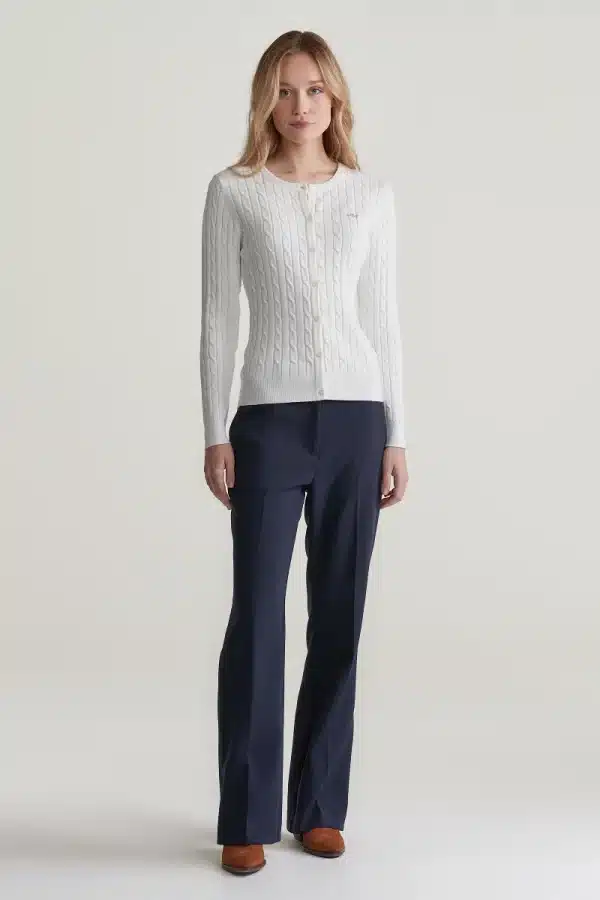 Clothes GANT STRETCH COTTON CABLE CARDIGAN